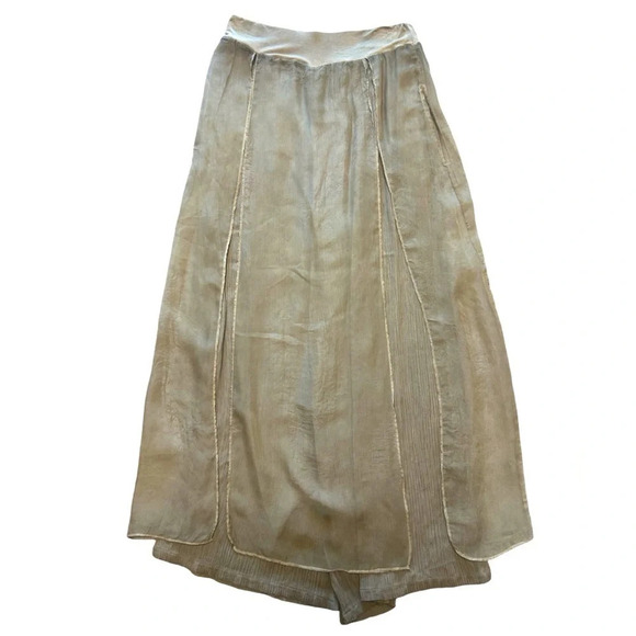 Fresh FX panelled long lagenlook layered skirt size S great contrasting fabric - Picture 1 of 11